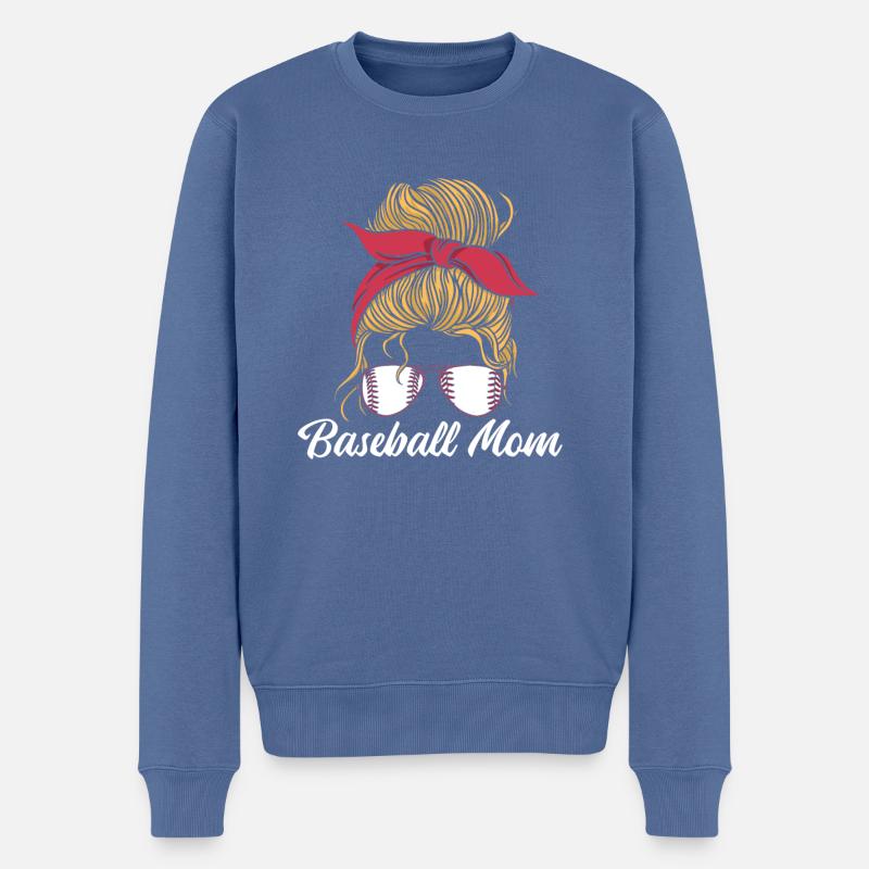 Baseball Mutter Baseball Mom - Männer Premium Bio Pullover - Taubenblau