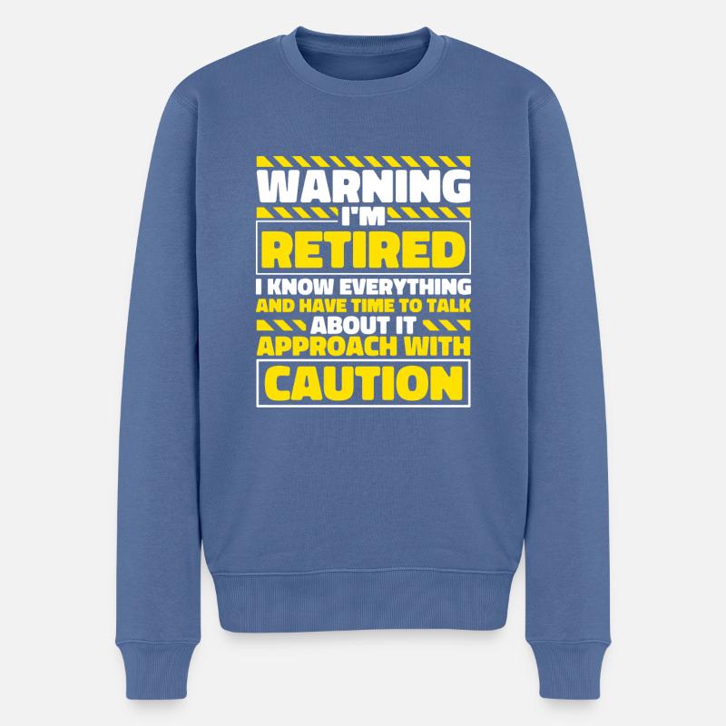 Rentner Rente Lustig - Männer Premium Bio Pullover - Taubenblau