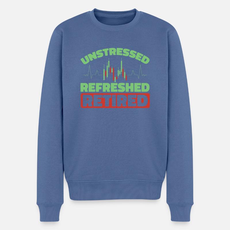 Rentner Rente - Männer Premium Bio Pullover - Taubenblau