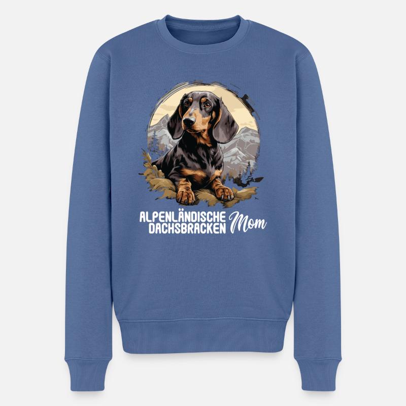 Alpenländische Dachsbracke - Männer Premium Bio Pullover - Taubenblau