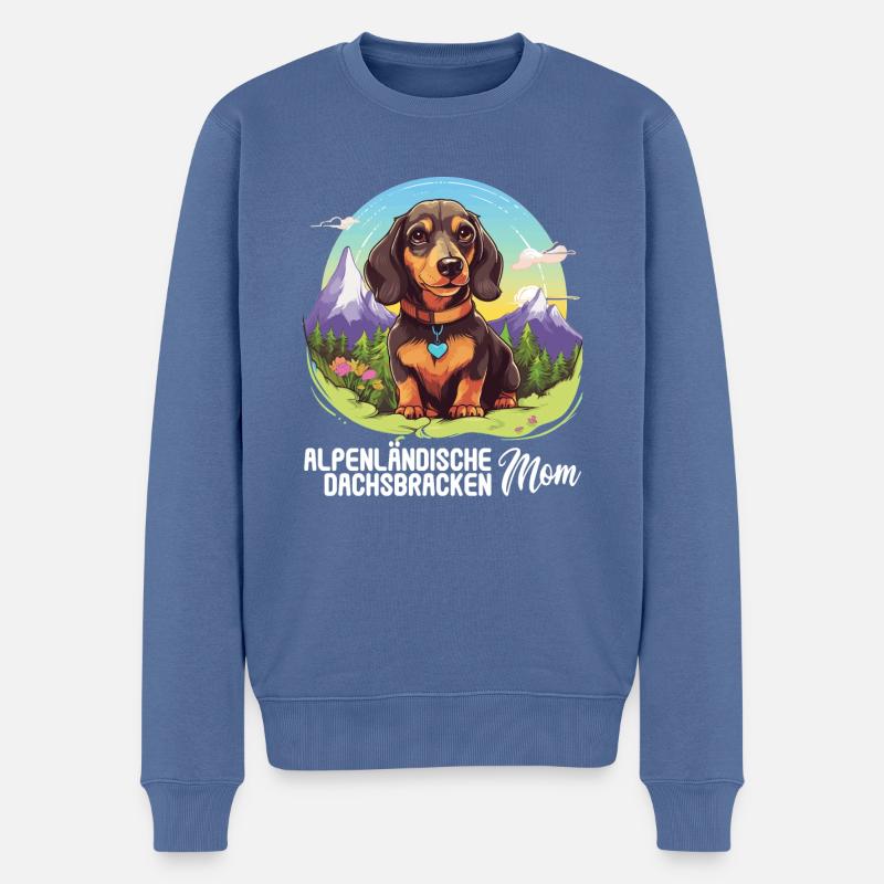 Alpenländische Dachsbracke - Männer Premium Bio Pullover - Taubenblau