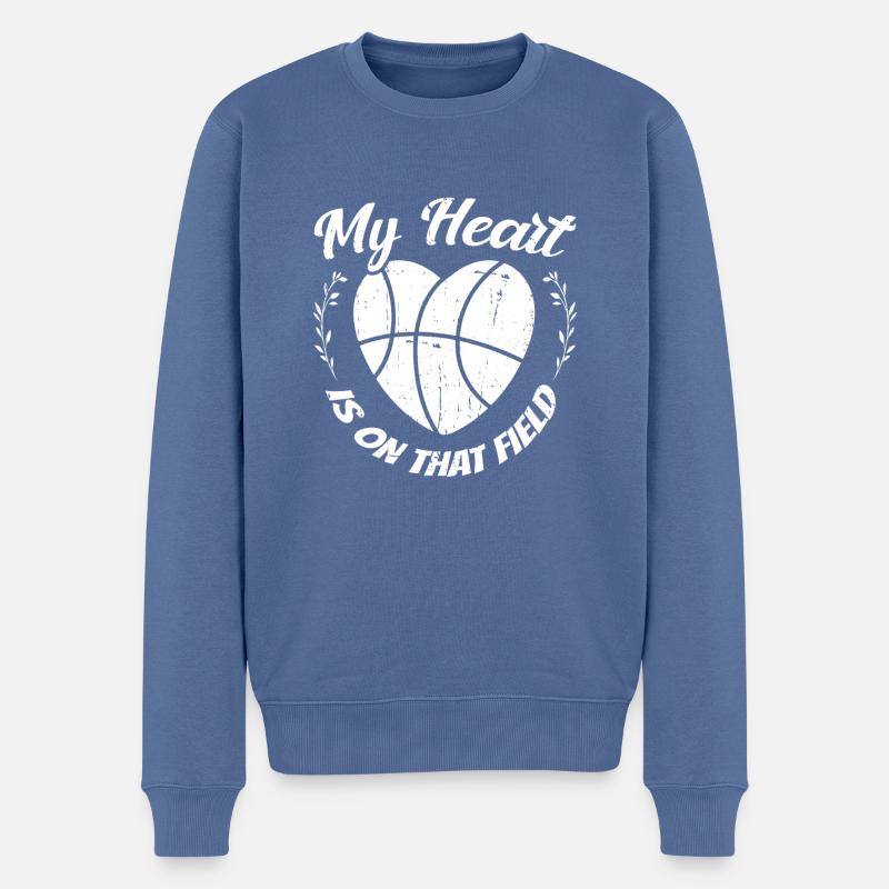 Baseball Mutter Baseball Mama - Männer Premium Bio Pullover - Taubenblau