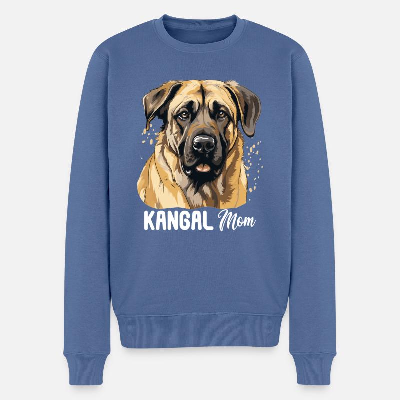 Hund Kangal - Männer Premium Bio Pullover - Taubenblau