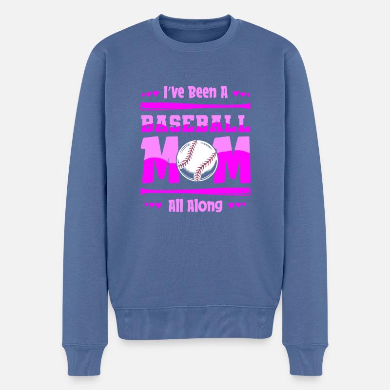 Baseball Mutter Baseball Mama - Männer Premium Bio Pullover - Taubenblau
