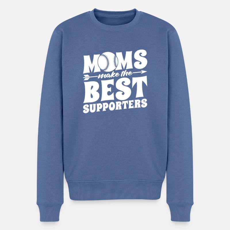 Baseball Baseball Mama - Männer Premium Bio Pullover - Taubenblau