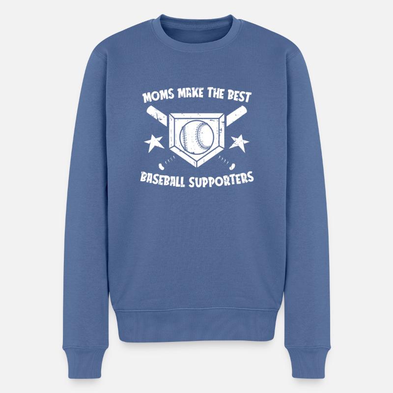 Baseball Mutter Baseball Mama - Männer Premium Bio Pullover - Taubenblau
