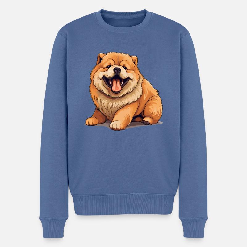 Chow Chow pour chien - Pull Premium bio Homme - bleu pigeon