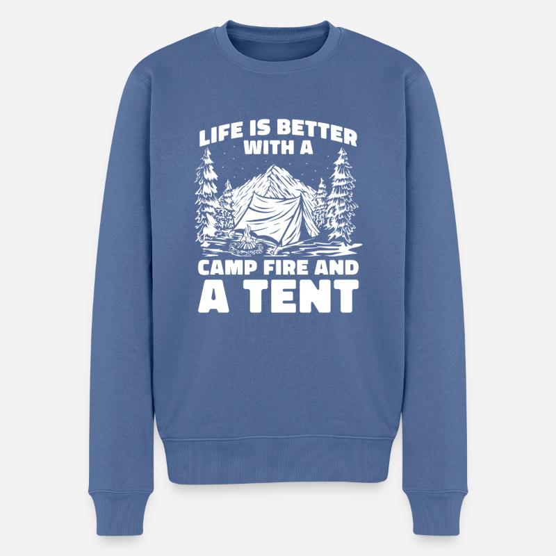 Pfadfinder - Männer Premium Bio Pullover - Taubenblau