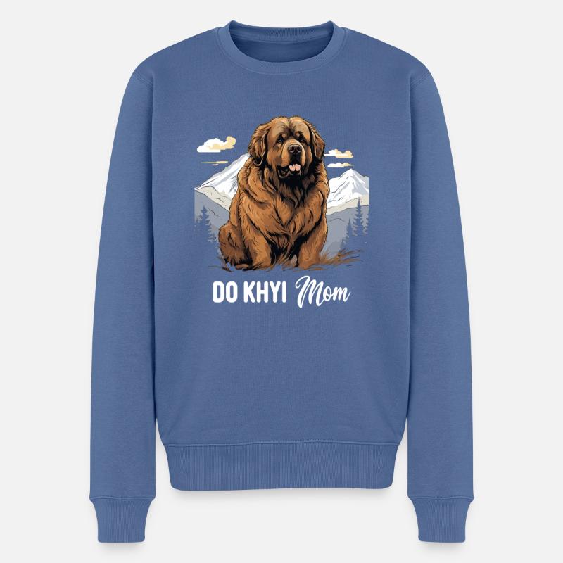 Chien Do Khyi - Pull Premium bio Homme - bleu pigeon