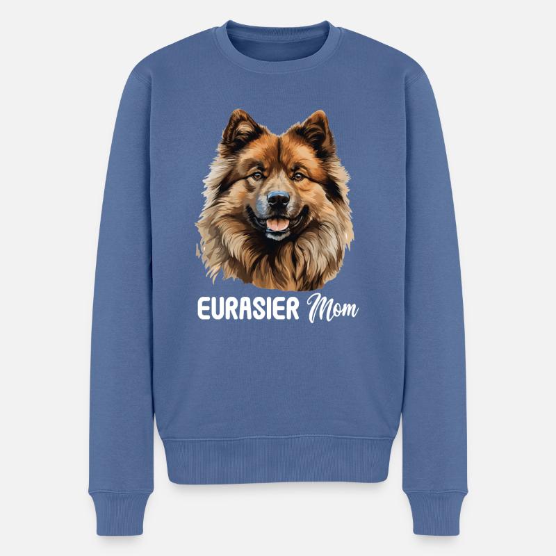 Hund Eurasier - Männer Premium Bio Pullover - Taubenblau