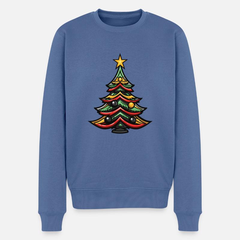 Arbre de Noël Noël - Pull Premium bio Homme - bleu pigeon