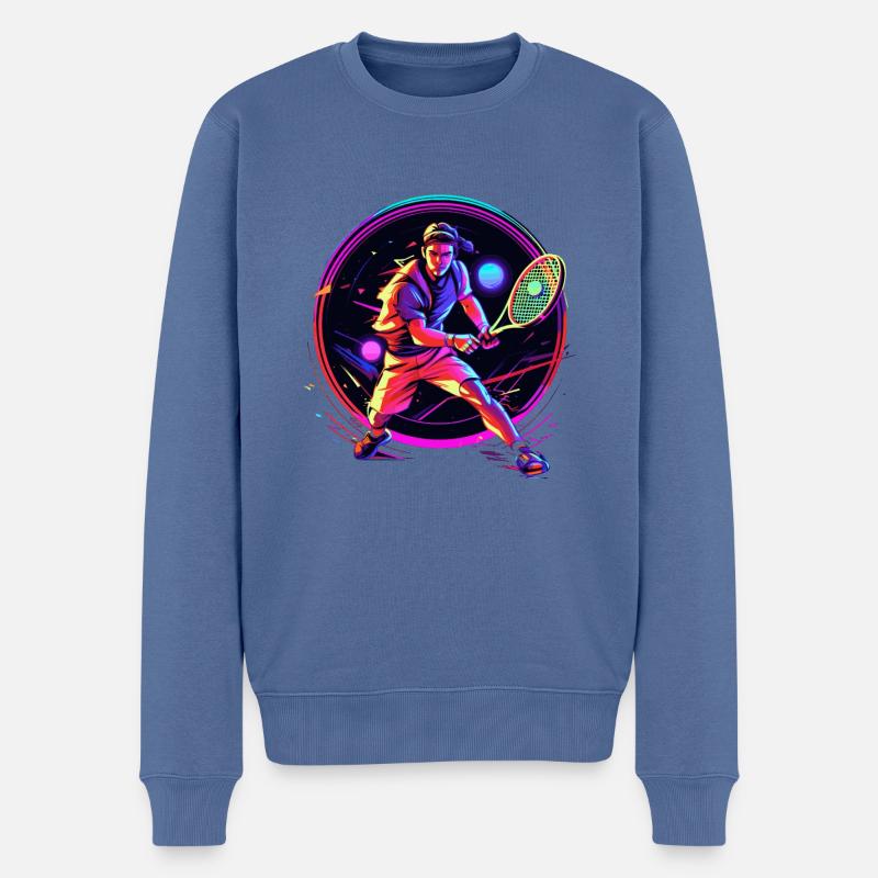 Tennis - Männer Premium Bio Pullover - Taubenblau