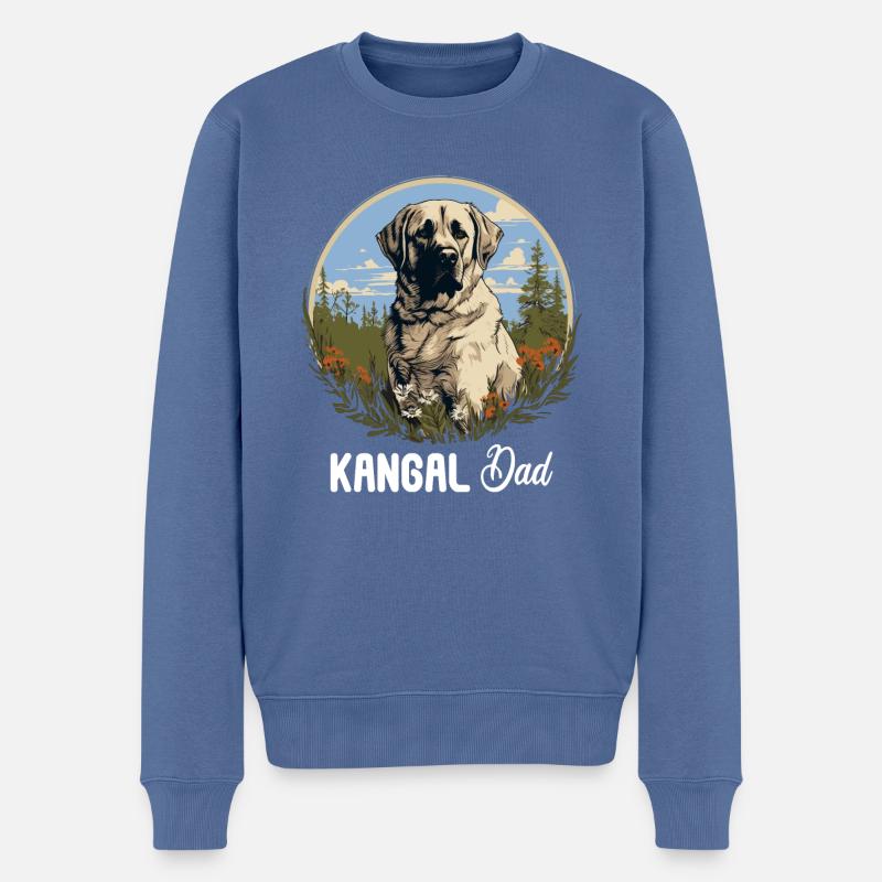 Kangal - Männer Premium Bio Pullover - Taubenblau