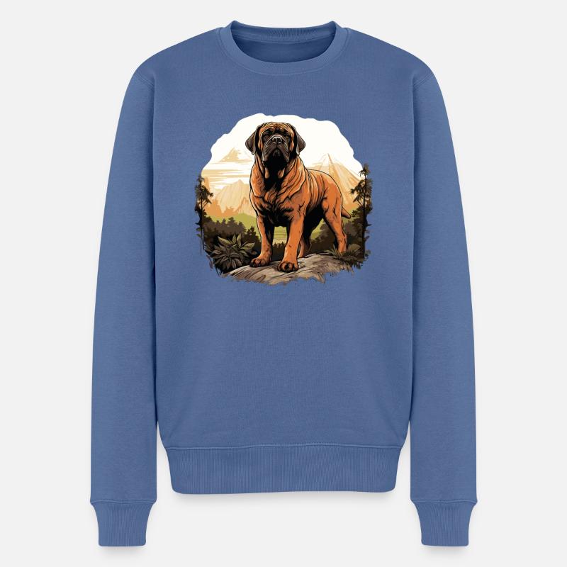 Mastiff - Männer Premium Bio Pullover - Taubenblau