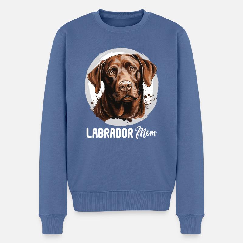 Labrador - Männer Premium Bio Pullover - Taubenblau
