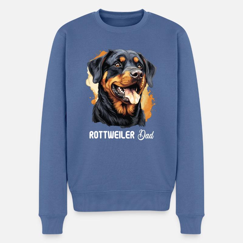 Rottweiler - Männer Premium Bio Pullover - Taubenblau