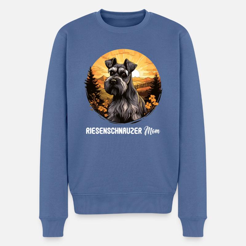 Riesenschnauzer - Männer Premium Bio Pullover - Taubenblau