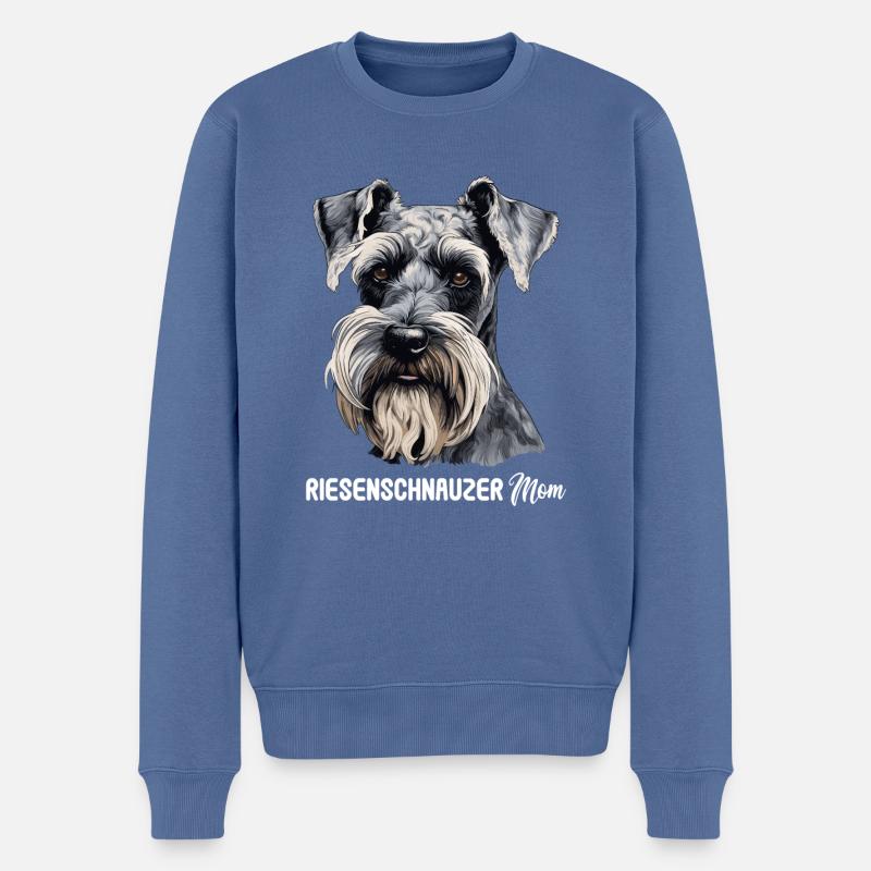 Riesenschnauzer - Männer Premium Bio Pullover - Taubenblau