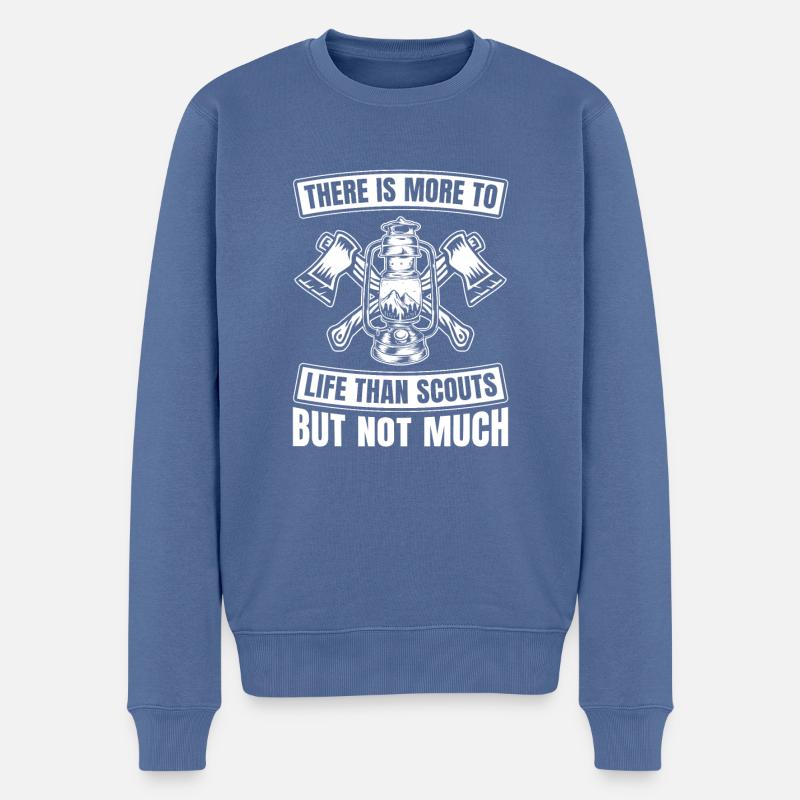 Éclaireur - Pull Premium bio Homme - bleu pigeon