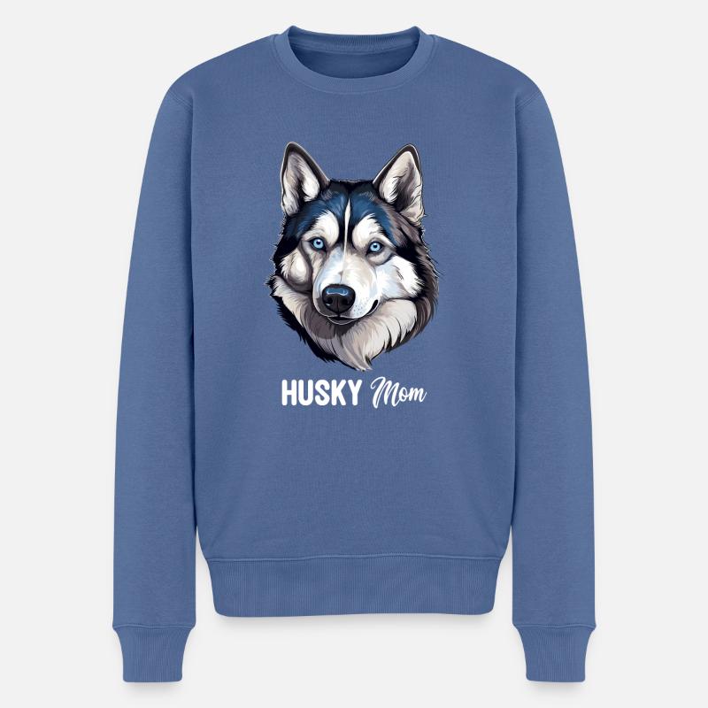 Rauque - Pull Premium bio Homme - bleu pigeon