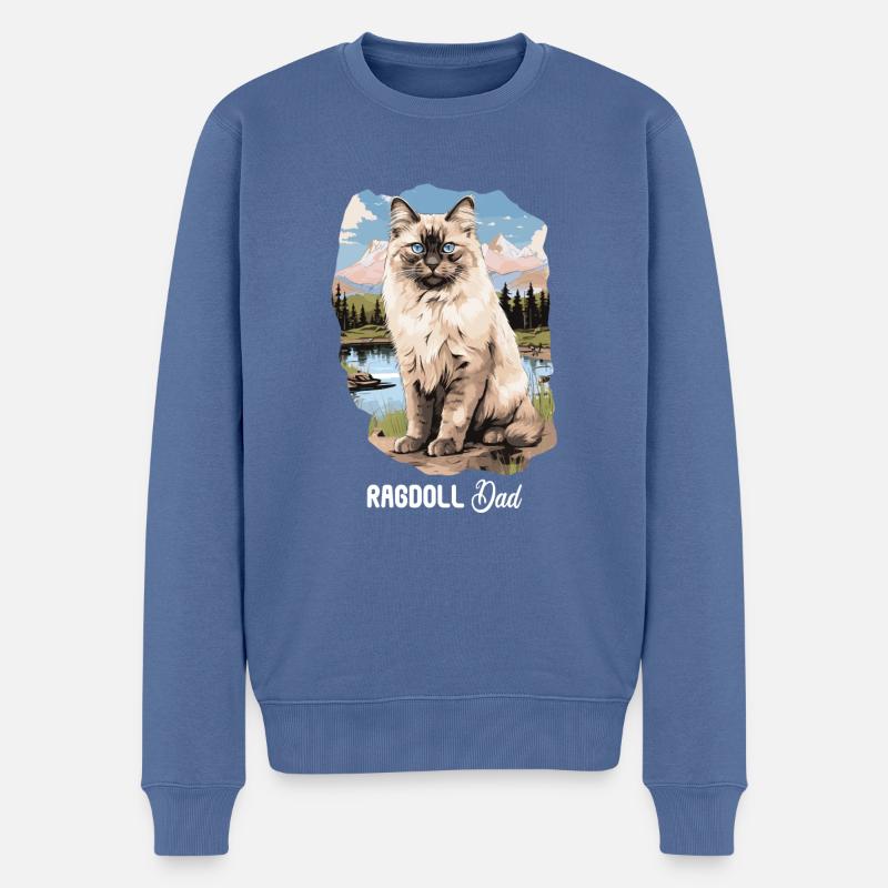 Poupée de chiffon - Pull Premium bio Homme - bleu pigeon