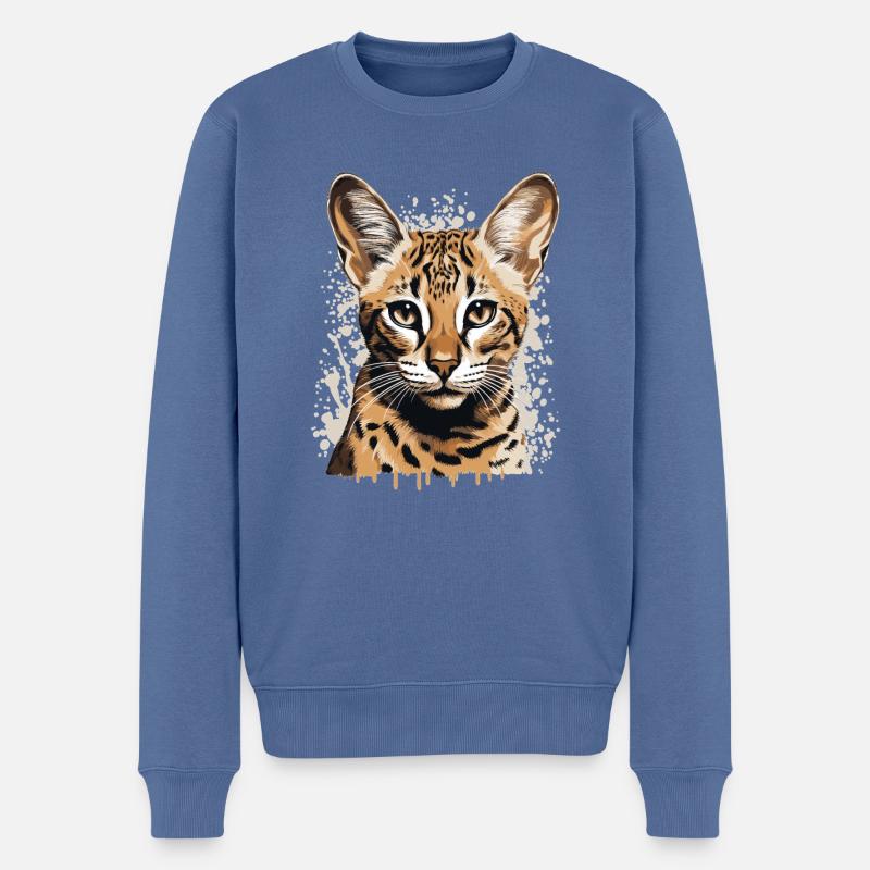 Savannah - Männer Premium Bio Pullover - Taubenblau