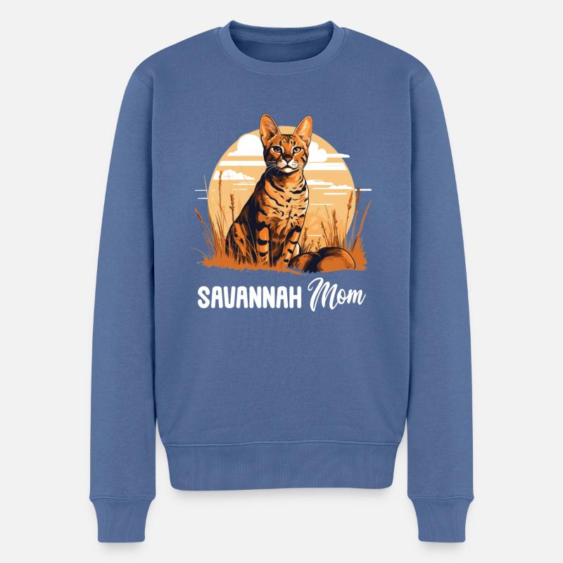 Savane - Pull Premium bio Homme - bleu pigeon