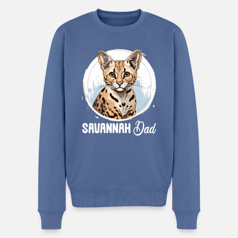 Savane - Pull Premium bio Homme - bleu pigeon