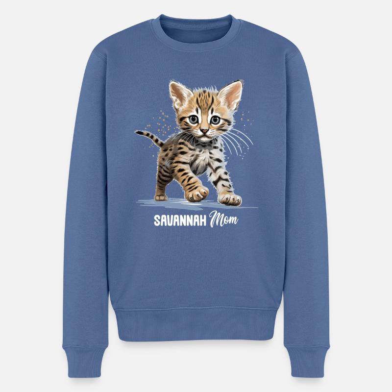 Savane - Pull Premium bio Homme - bleu pigeon