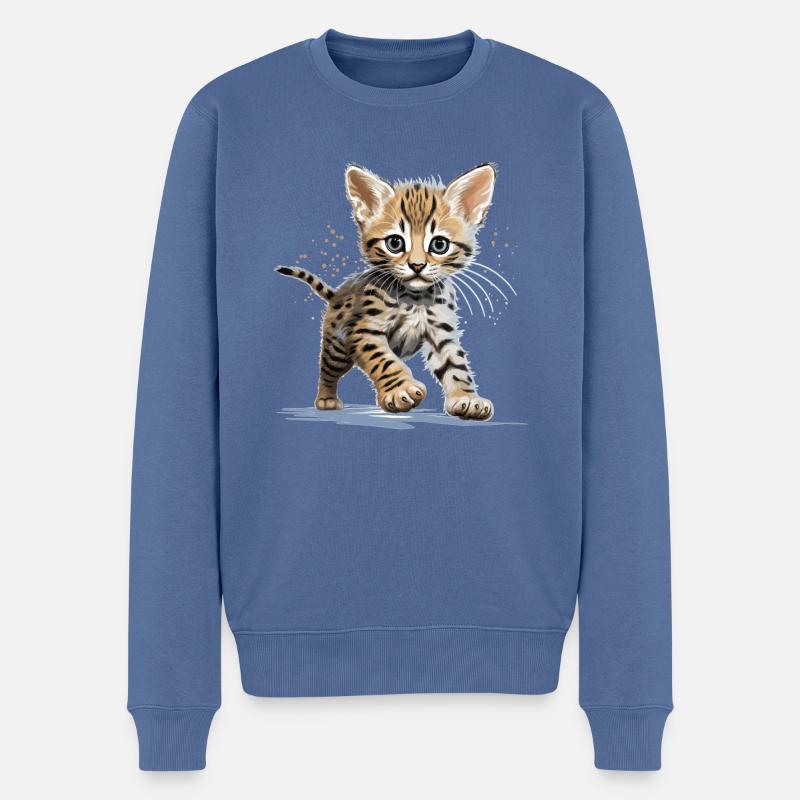 Savane - Pull Premium bio Homme - bleu pigeon