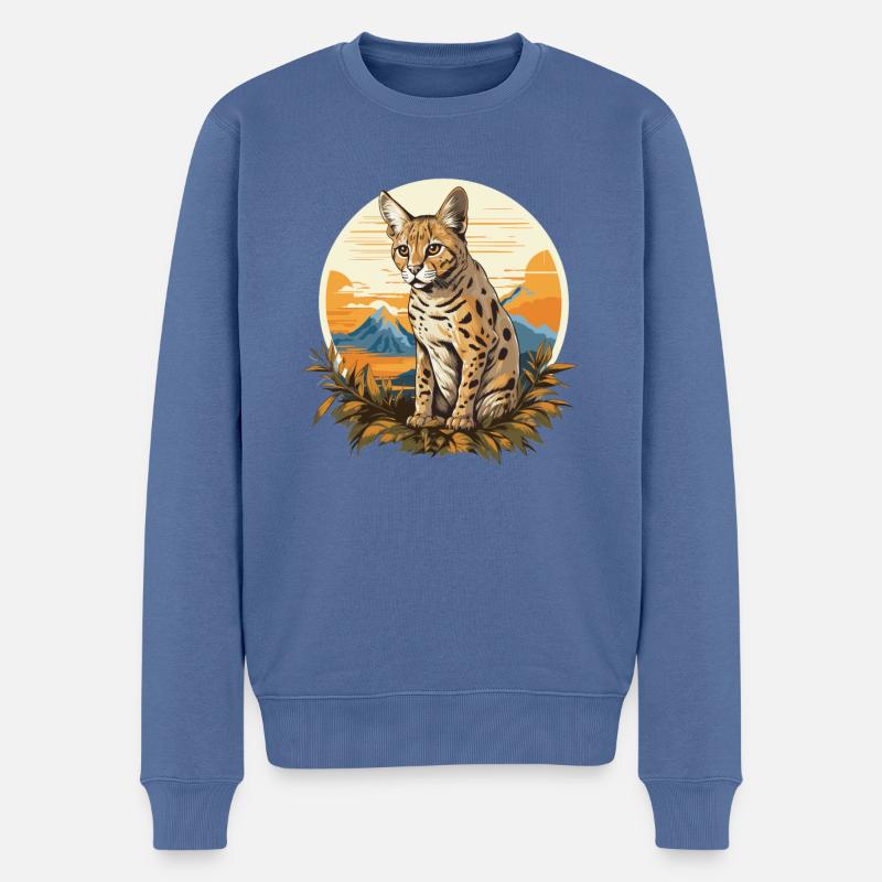 Savannah - Männer Premium Bio Pullover - Taubenblau