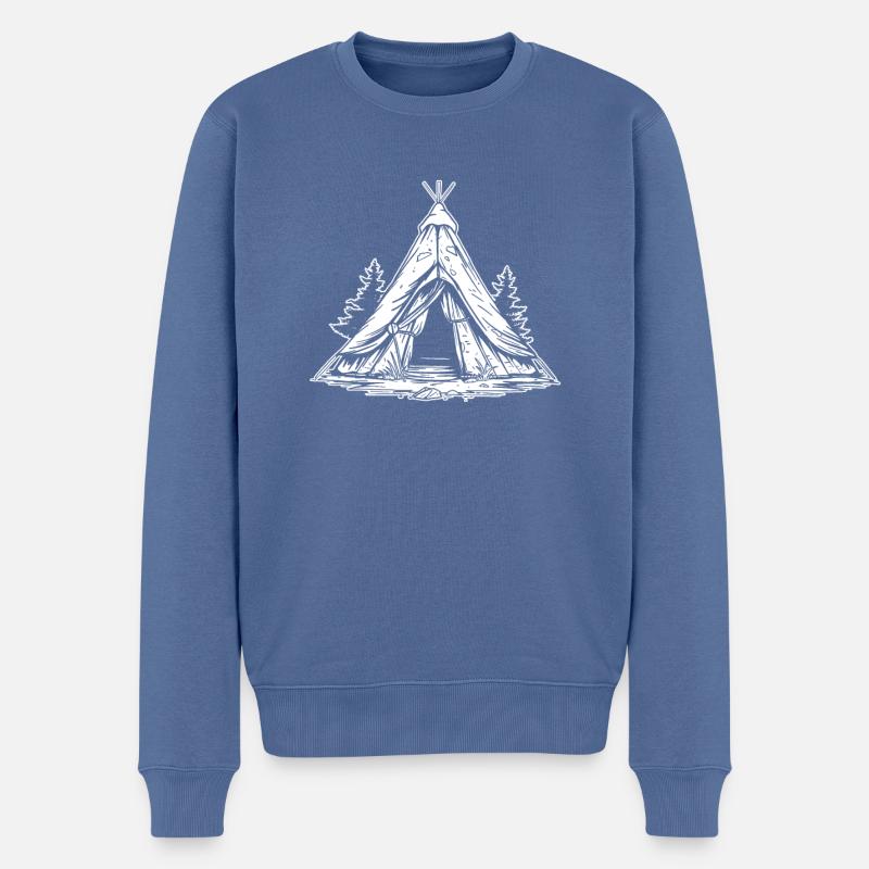 Pfadfinder - Männer Premium Bio Pullover - Taubenblau
