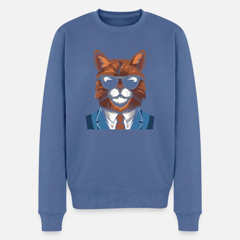 Costume de chat - Pull Premium bio Homme - bleu pigeon