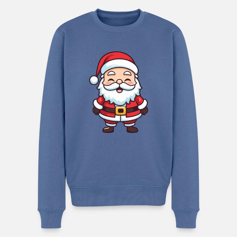 Père Noël Père Noël - Pull Premium bio Homme - bleu pigeon