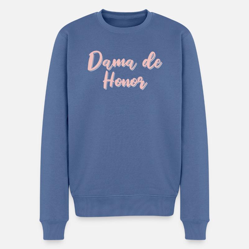 Bachelorette Party Jga Dama De Honor - Männer Premium Bio Pullover - Taubenblau
