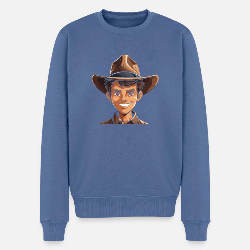 Pfadfinder - Männer Premium Bio Pullover - Taubenblau