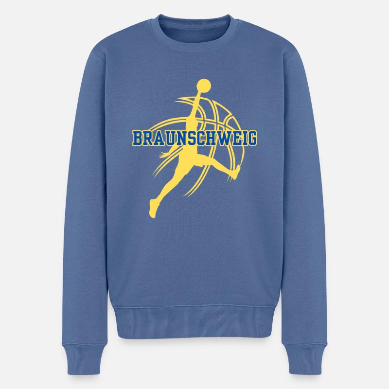 Braunschweig, meine Stadt! - Männer Premium Bio Pullover - Taubenblau
