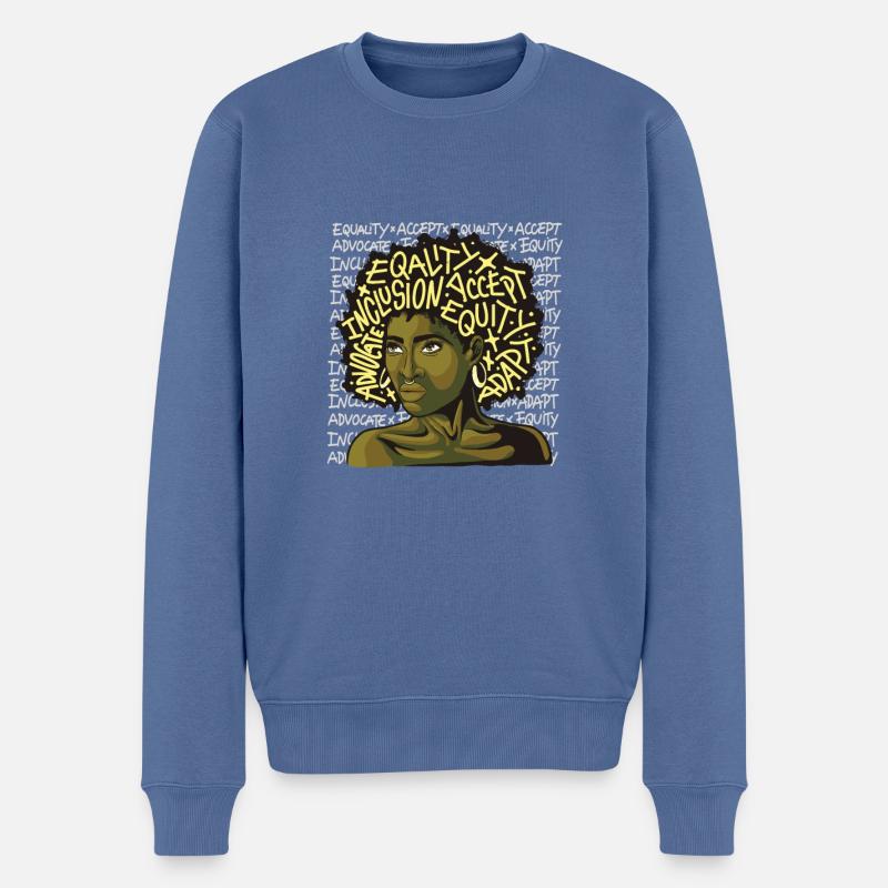 Voix de l’équité - Pull Premium bio Homme - bleu pigeon