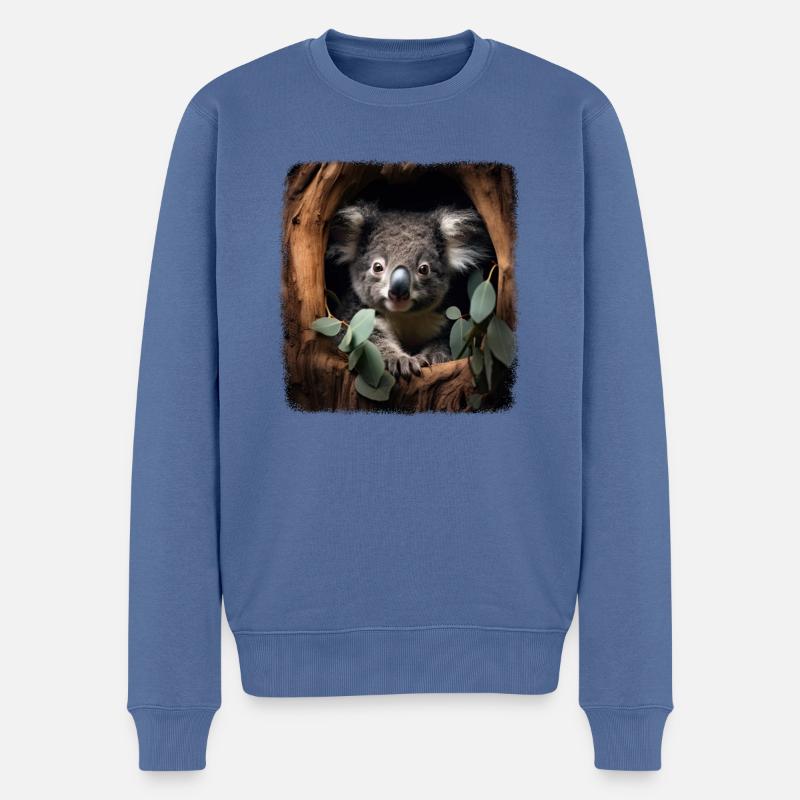 Koalas Koala réaliste - Pull Premium bio Homme - bleu pigeon