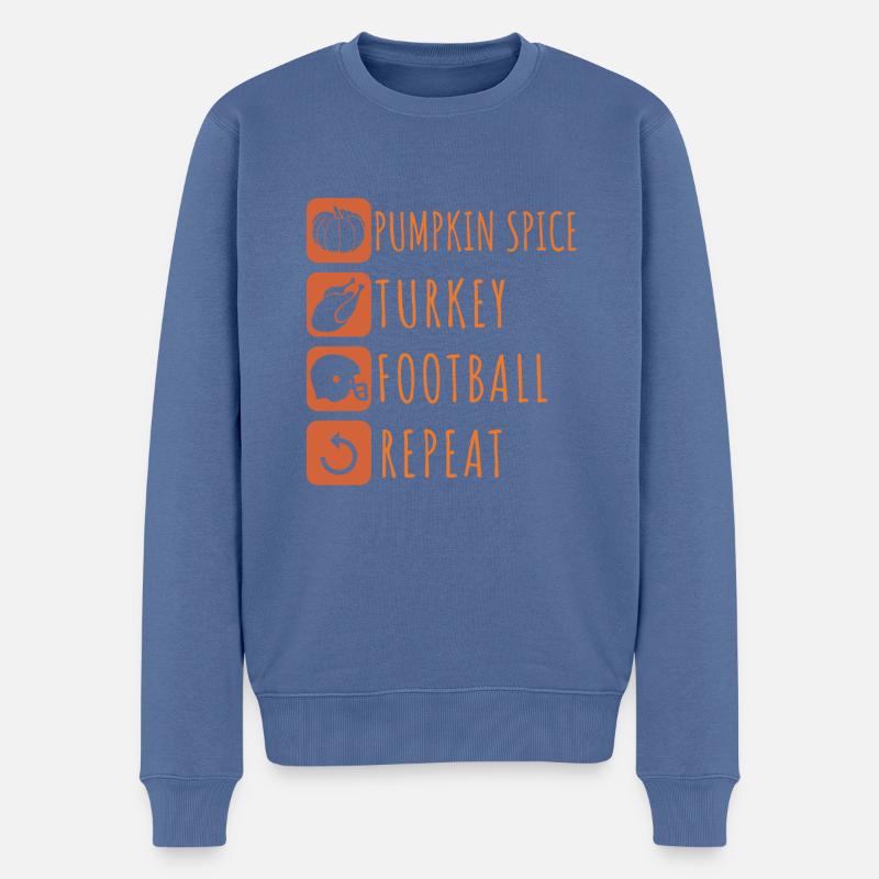 Cycle des fêtes automnales - Pull Premium bio Homme - bleu pigeon
