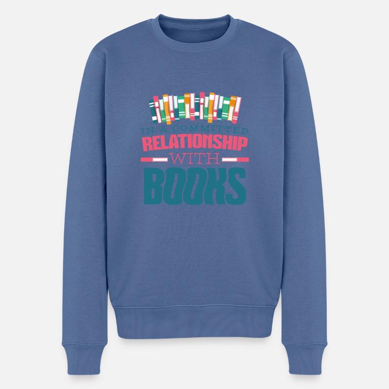 Book Lover's Bond - Männer Premium Bio Pullover - Taubenblau