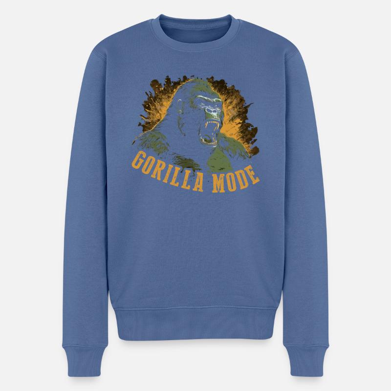 Mode Gorille - Pull Premium bio Homme - bleu pigeon