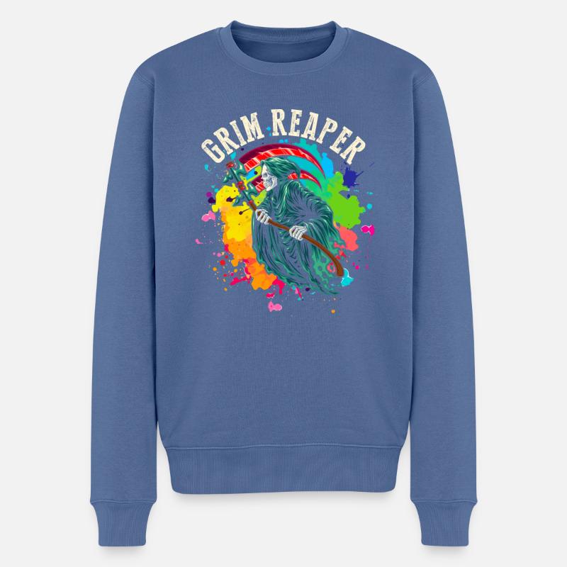 Todesengel - Männer Premium Bio Pullover - Taubenblau