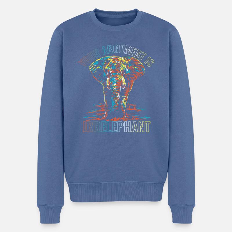 Dein Argument ist irrelephant - Männer Premium Bio Pullover - Taubenblau