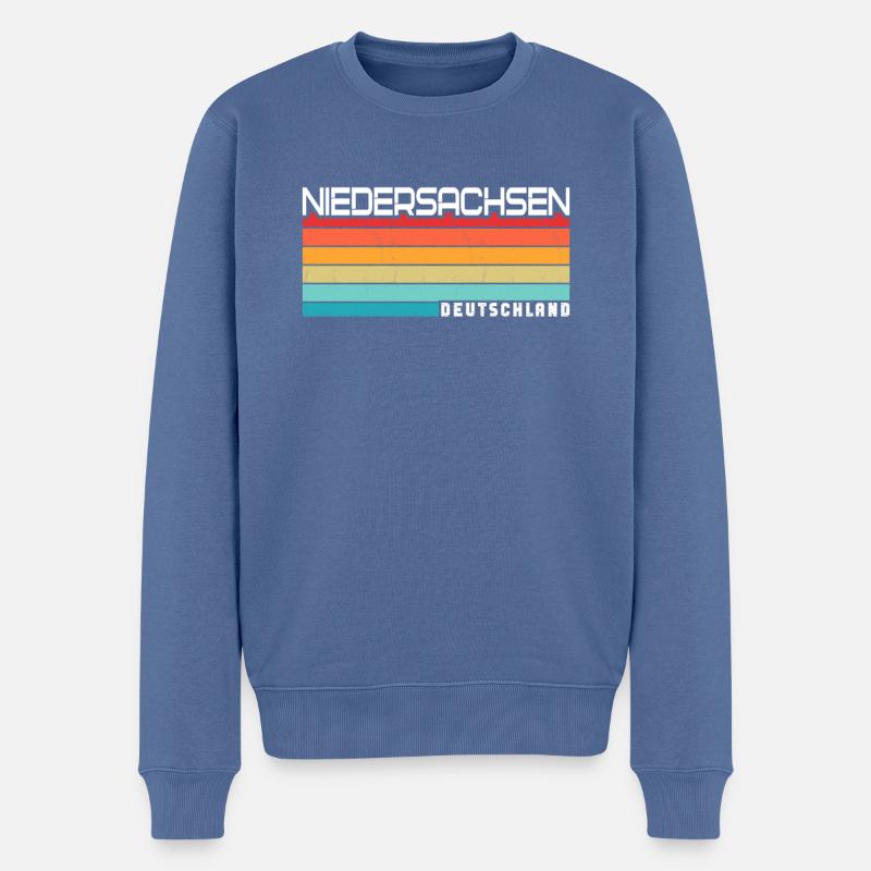 Basse-Saxe Basse-Saxe Basse-Saxe - Pull Premium bio Homme - bleu pigeon