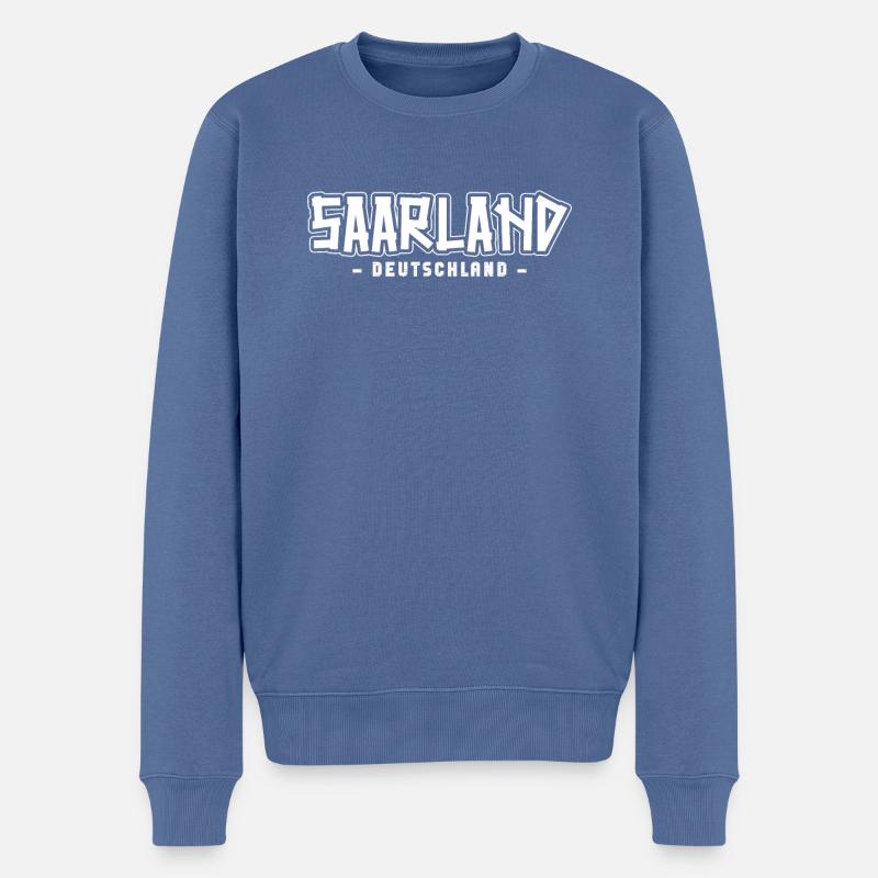 Saarländer Saarländerin Saarland - Männer Premium Bio Pullover - Taubenblau
