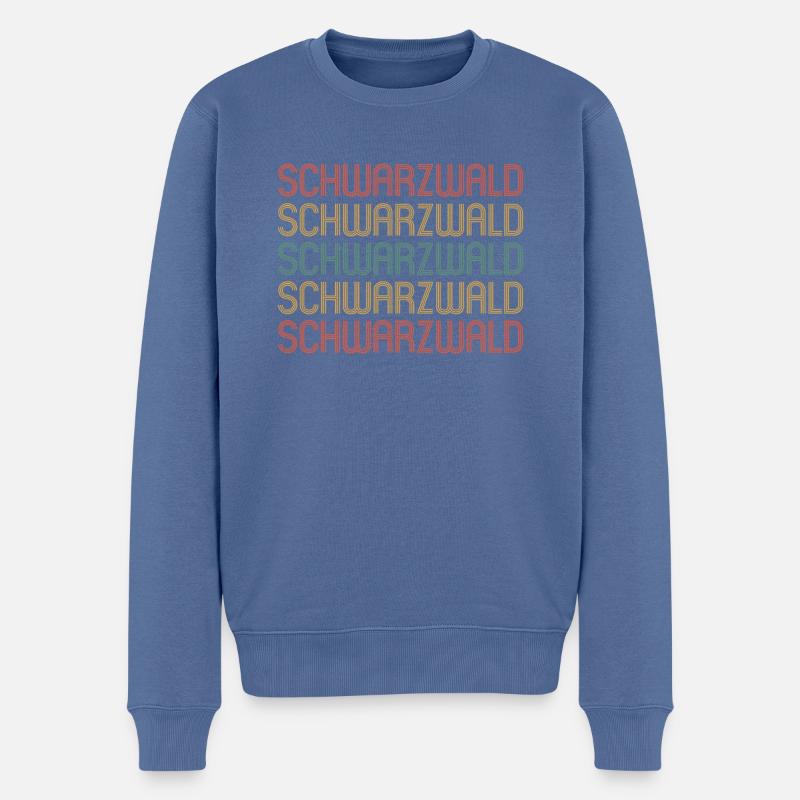 Schwarzwald - Männer Premium Bio Pullover - Taubenblau
