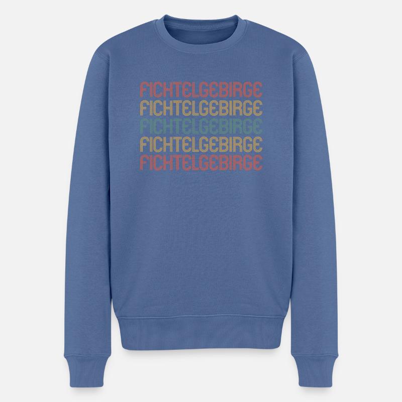 Fichtelgebirge - Männer Premium Bio Pullover - Taubenblau