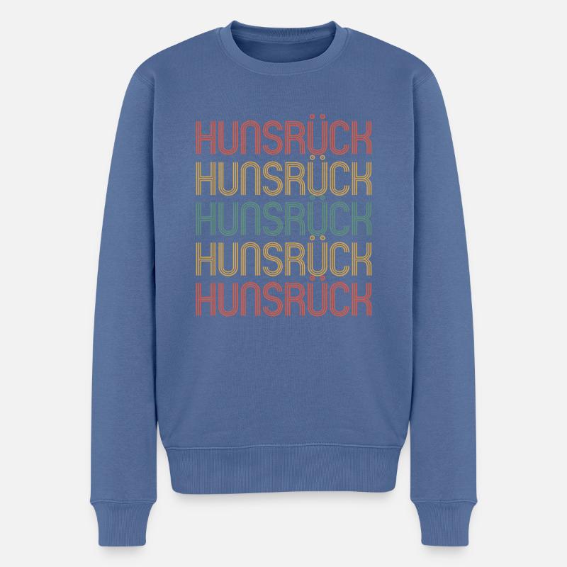 Hunsrück - Männer Premium Bio Pullover - Taubenblau