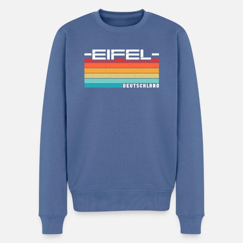 Eifel - Pull Premium bio Homme - bleu pigeon